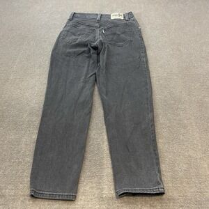 Levis SilverTab Mom Jeans Womens 26x27 Gray Y2K High Rise Relaxed Stretch Denim